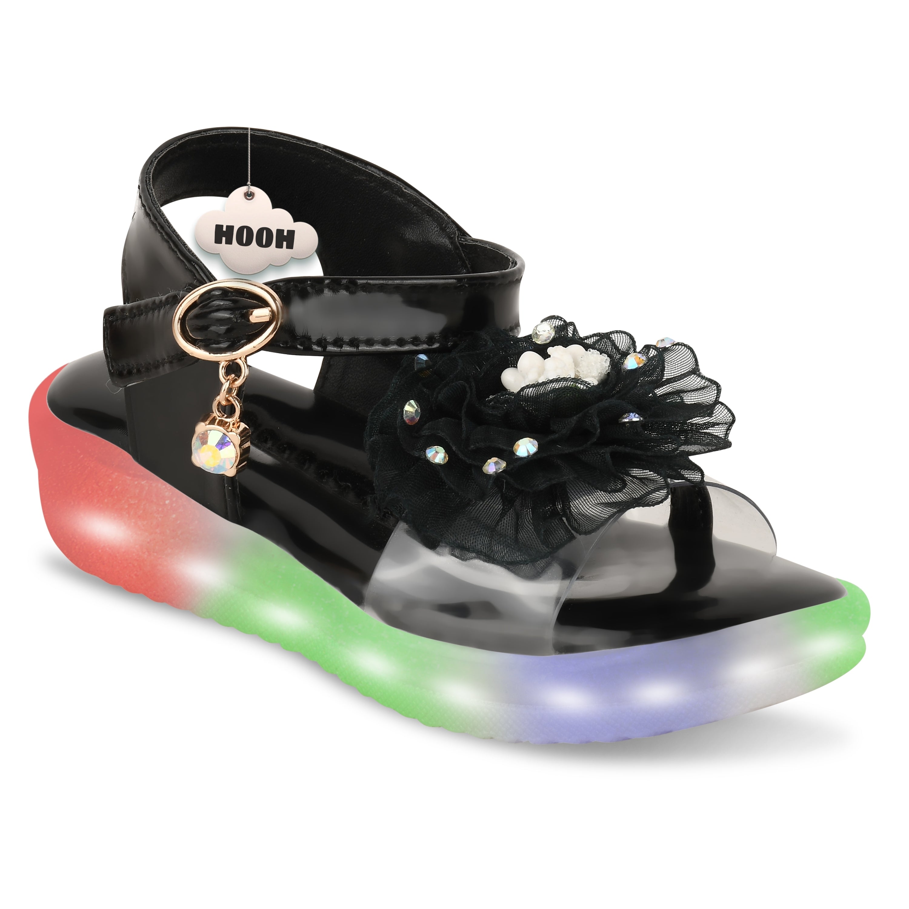 Hooh Kids Colored LED Girls Sandals