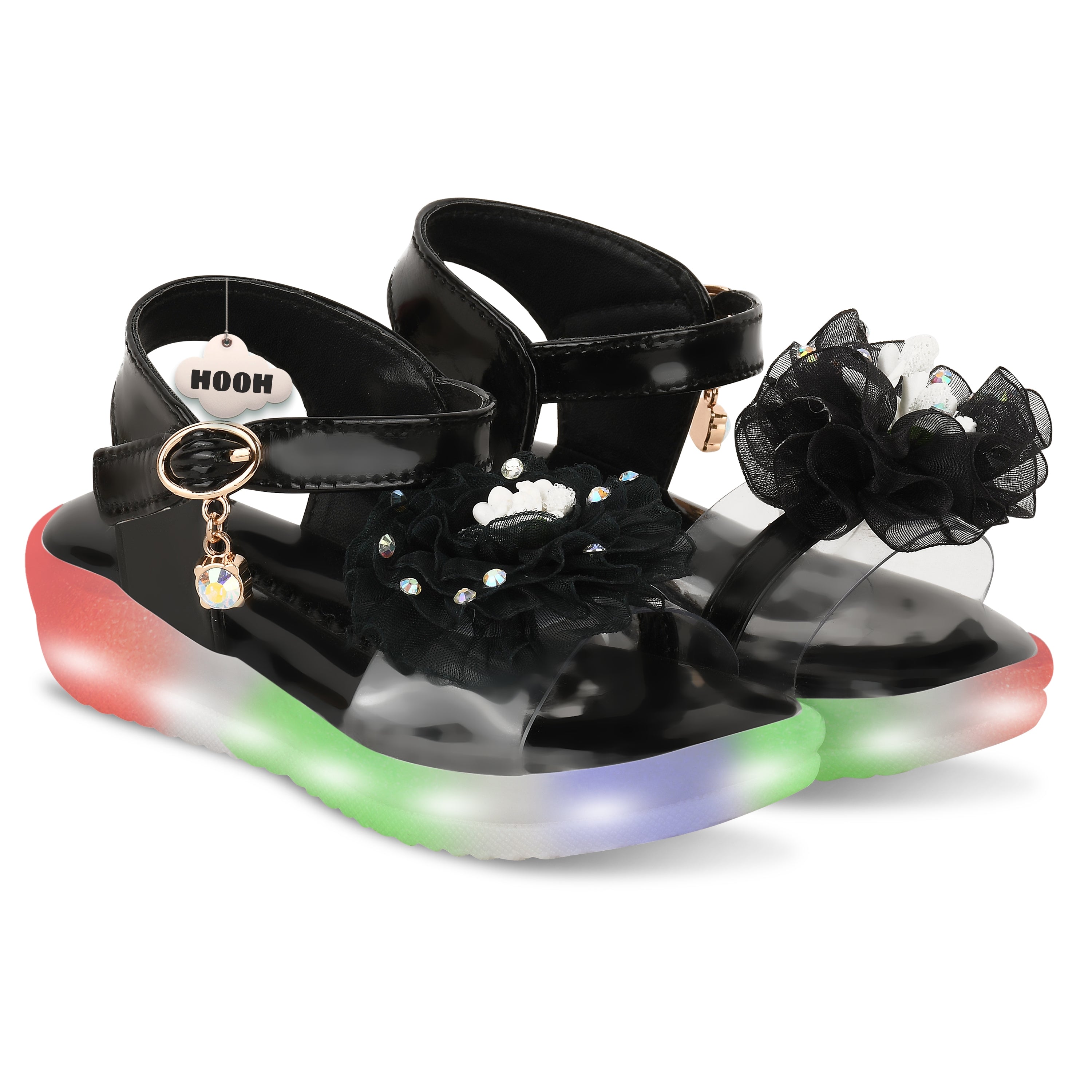 Hooh Kids Colored LED Girls Sandals