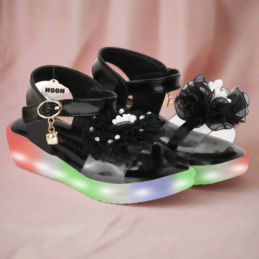 Hooh Kids Colored LED Girls Sandals