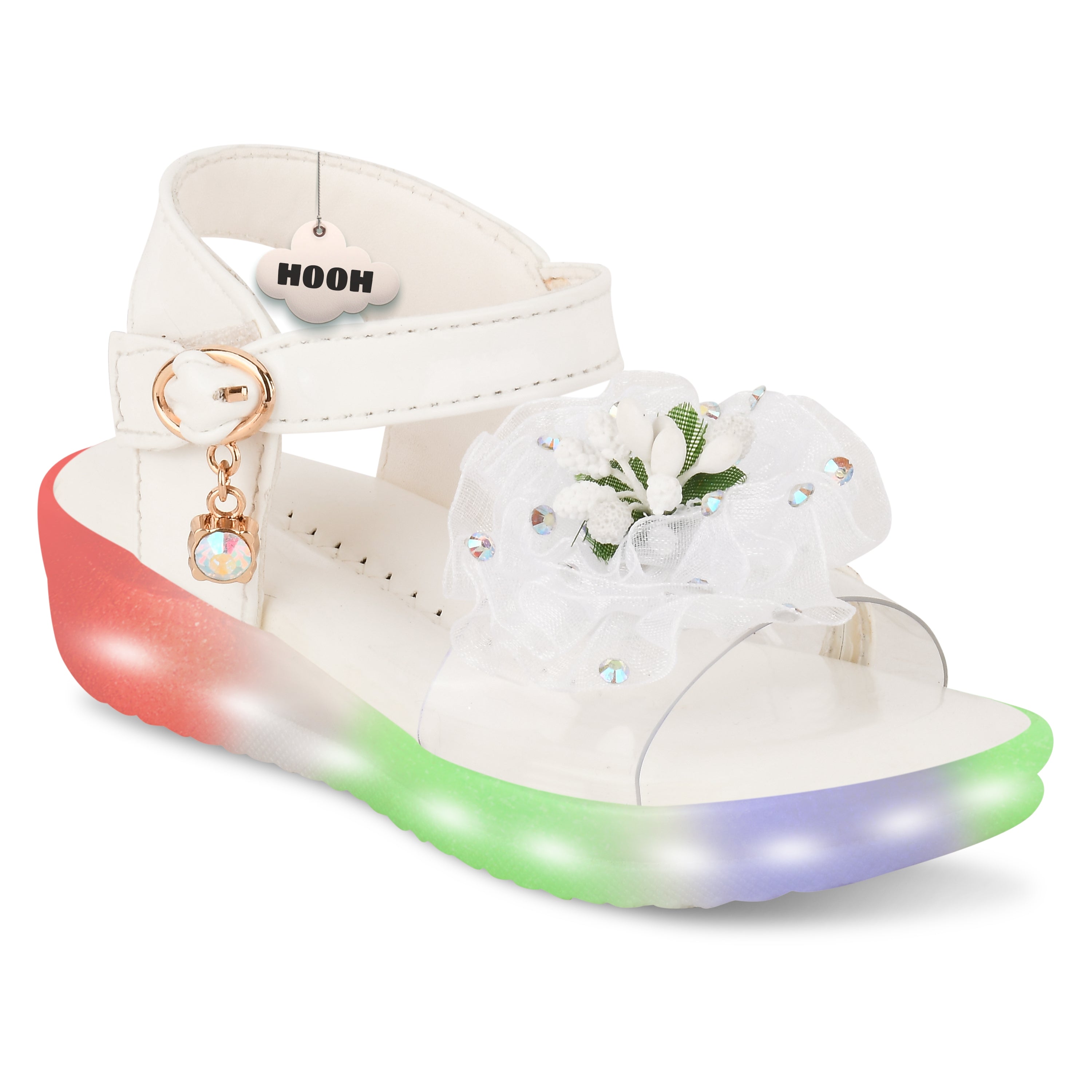 Hooh Kids Colored LED Girls Sandals