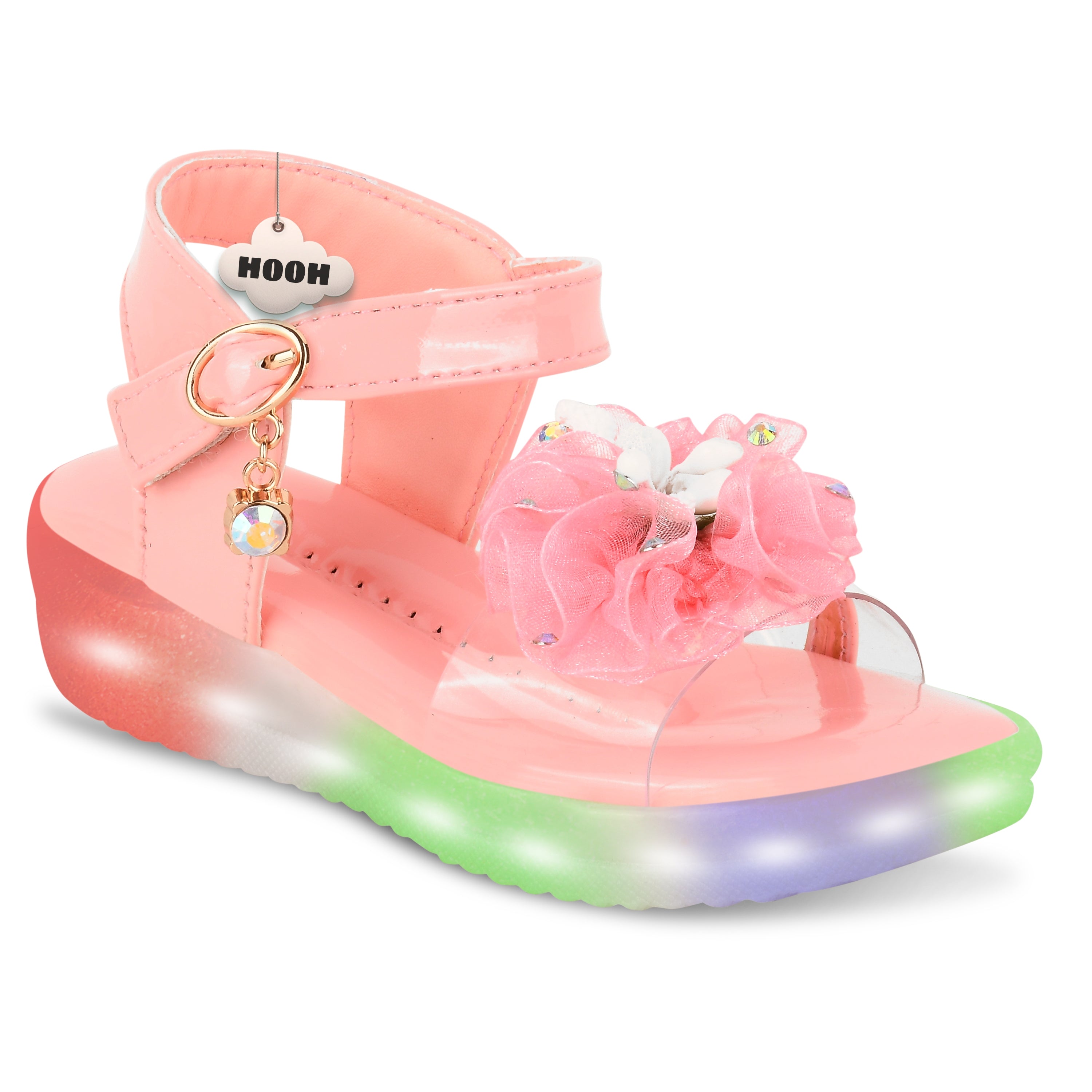 Hooh Kids Colored LED Girls Sandals