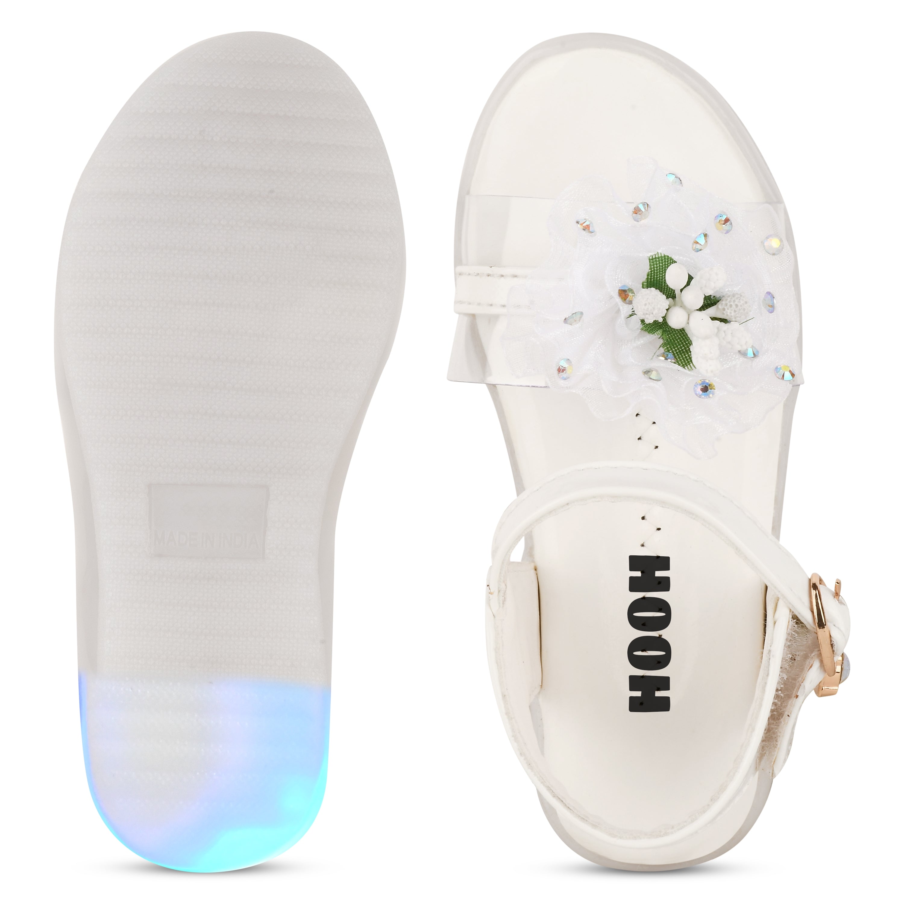 Hooh Kids Colored LED Girls Sandals