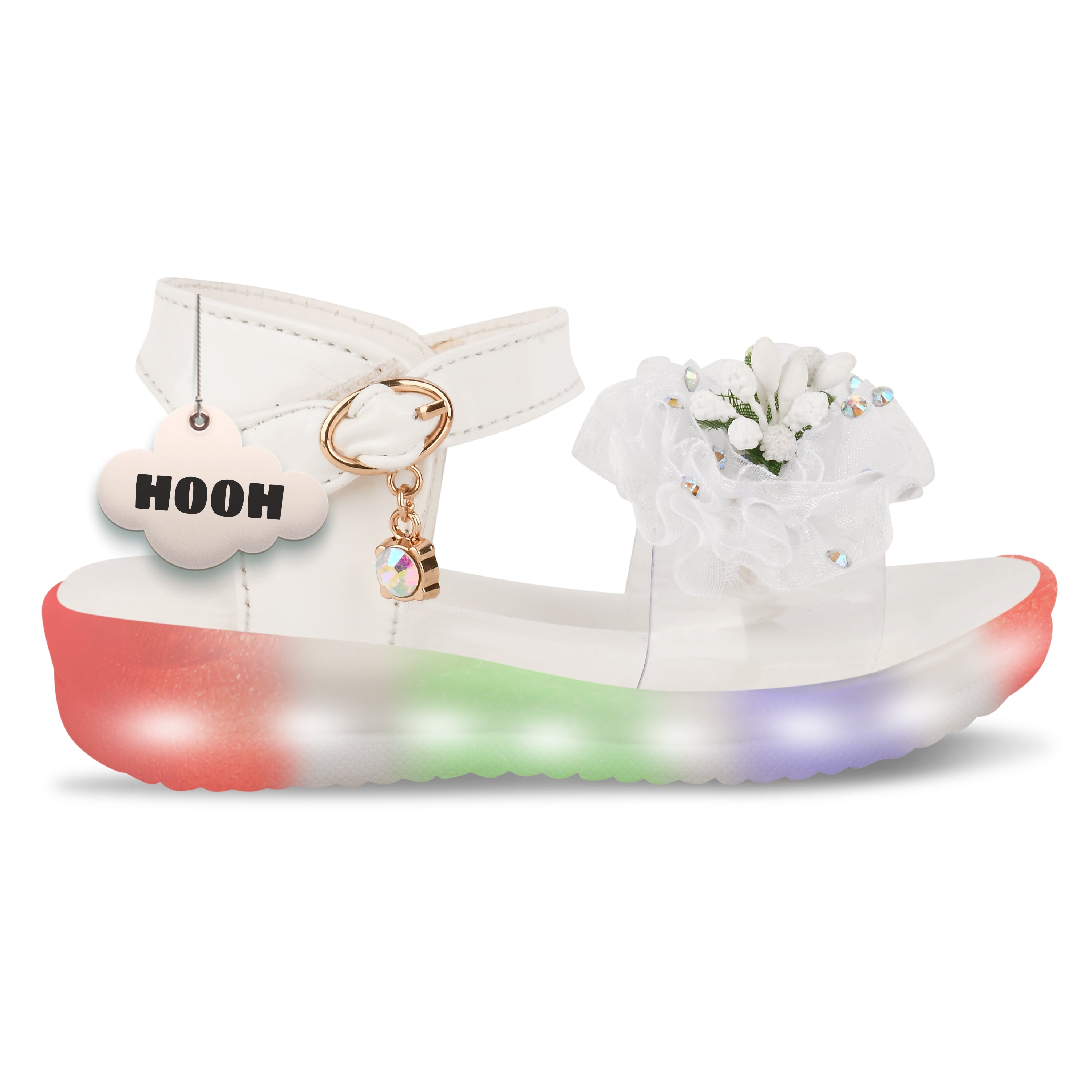 Hooh Kids Colored LED Girls Sandals