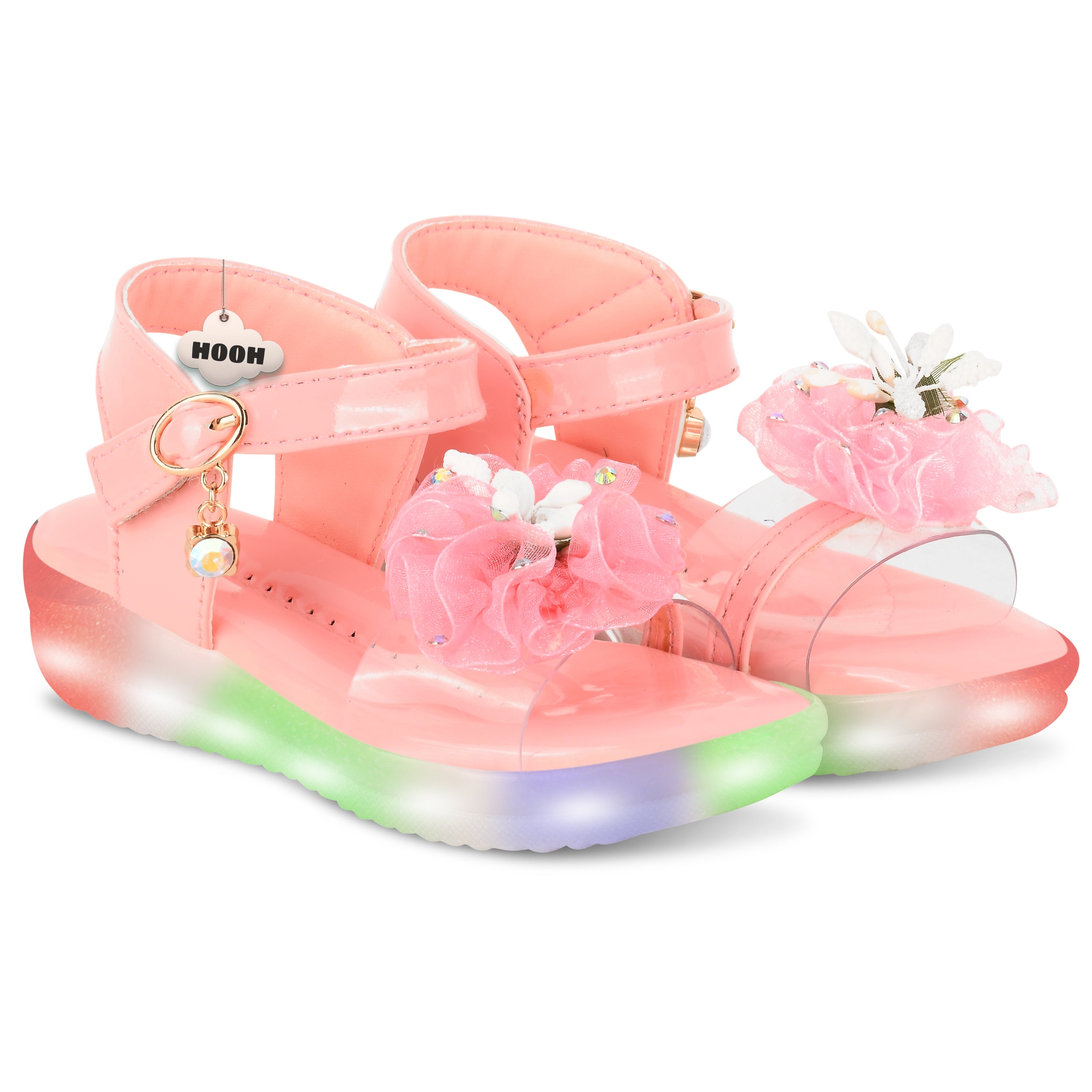 Hooh Kids Colored LED Girls Sandals