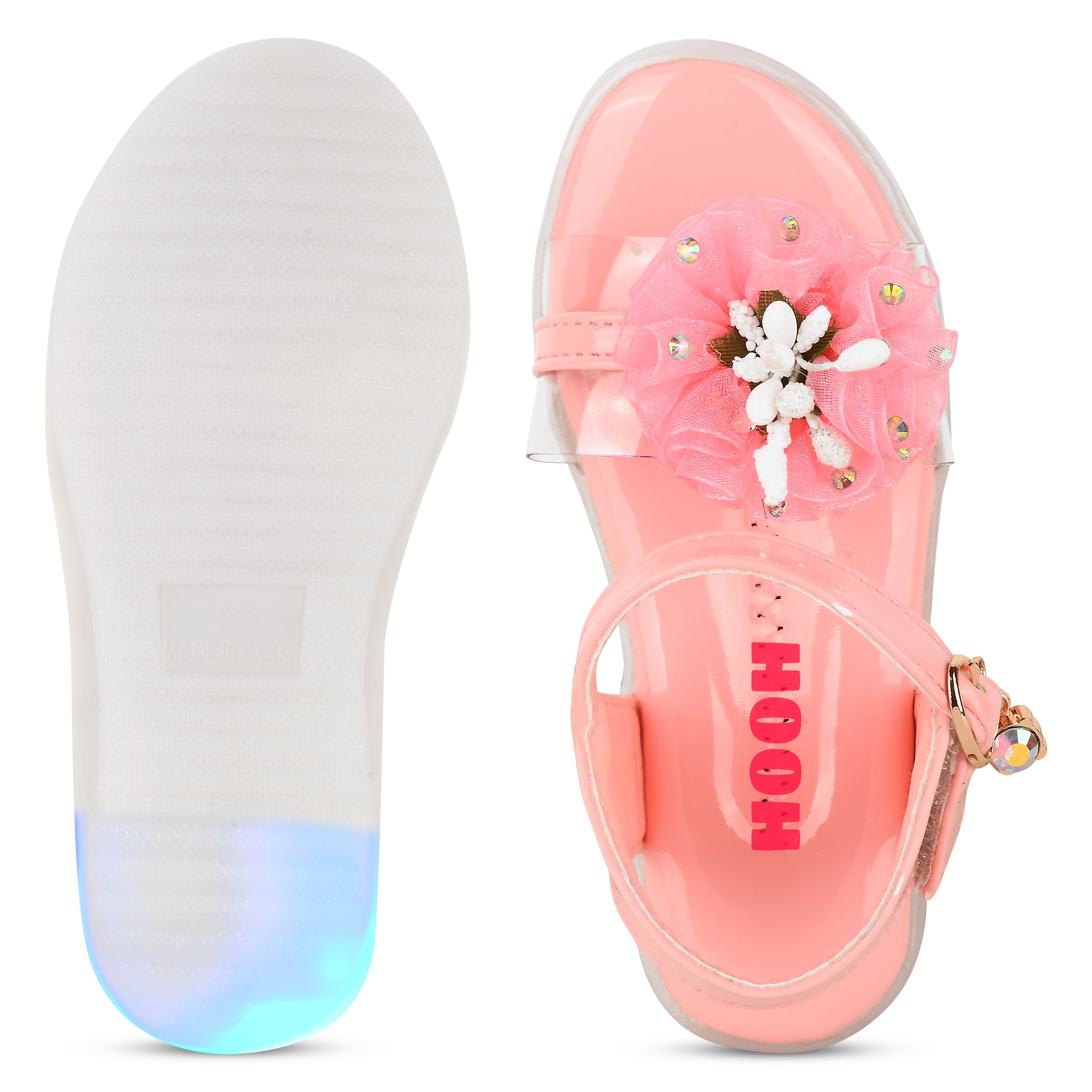 Hooh Kids Colored LED Girls Sandals