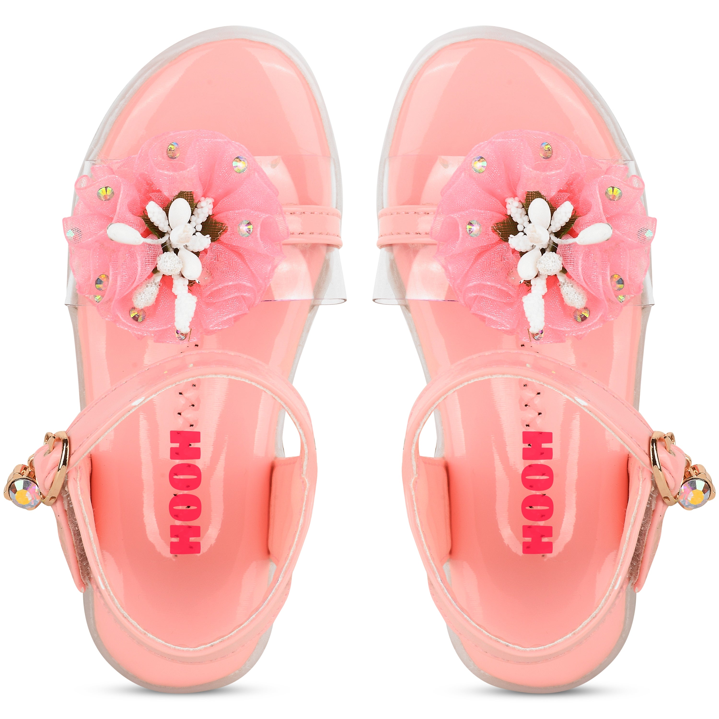 Hooh Kids Colored LED Girls Sandals