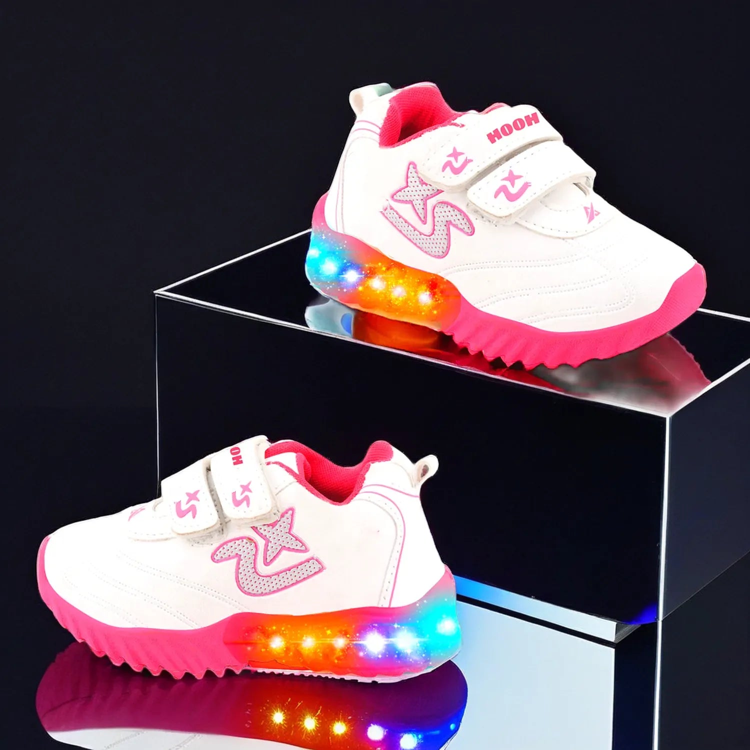 Red Colored Kid’s Unisex LED Shoes