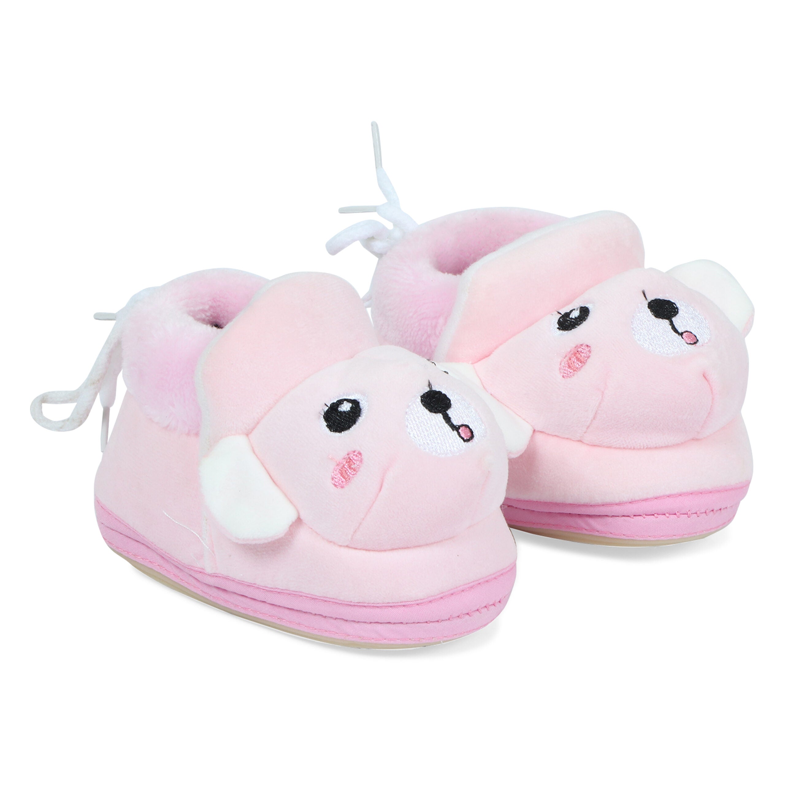 Pink Booties Cum Socks For Unisex Babies