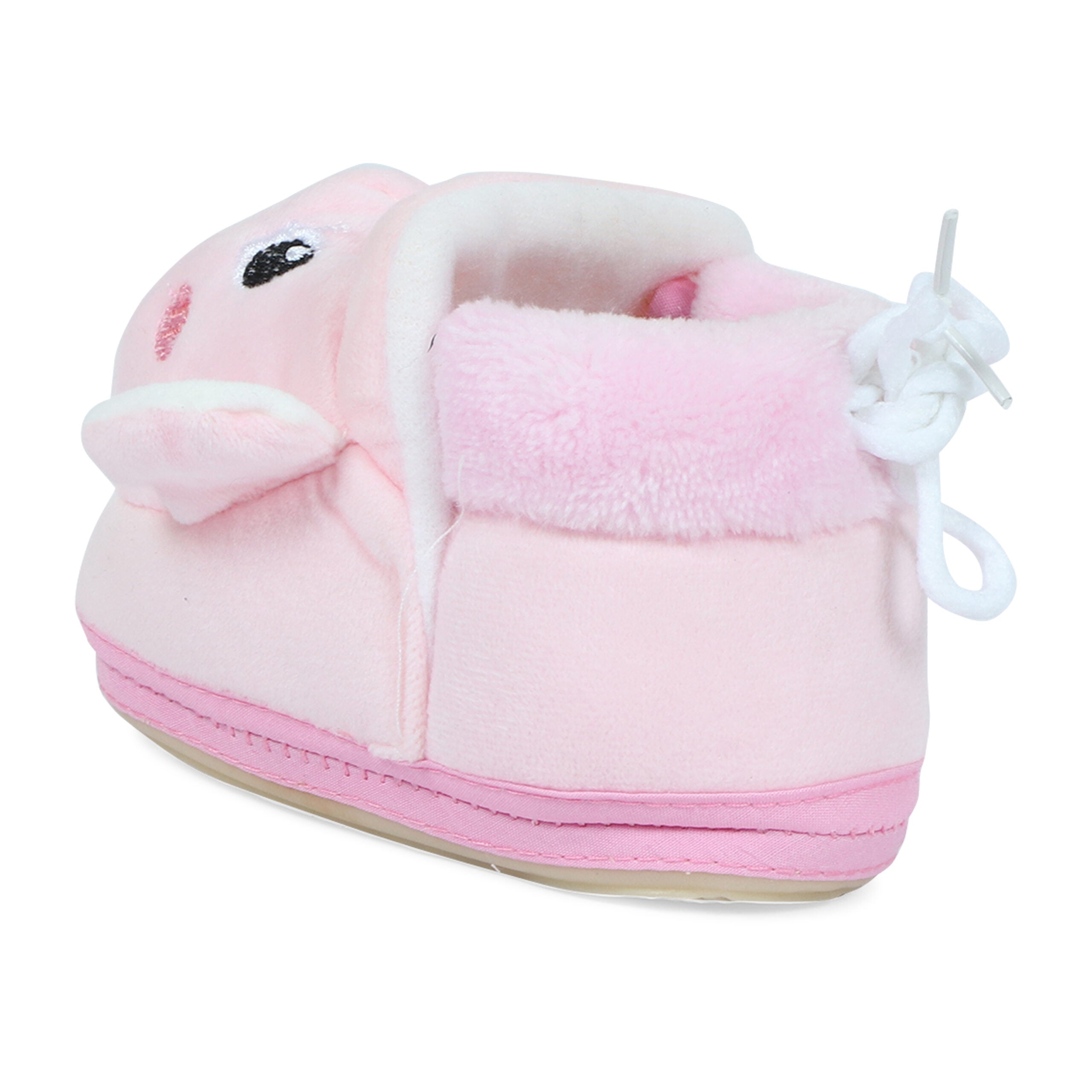 Pink Booties Cum Socks For Unisex Babies