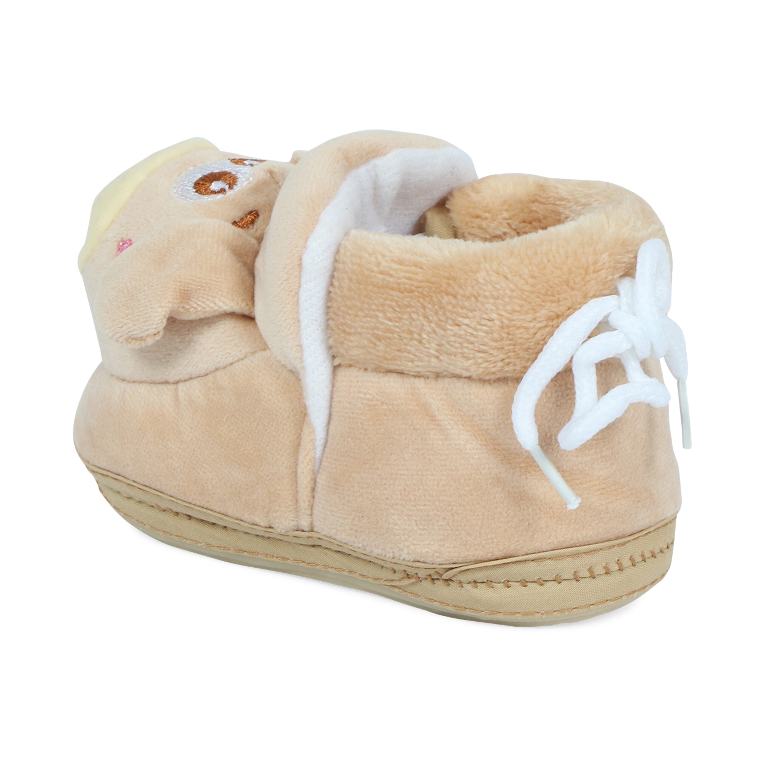 Brown Booties Cum Socks For Unisex Babies