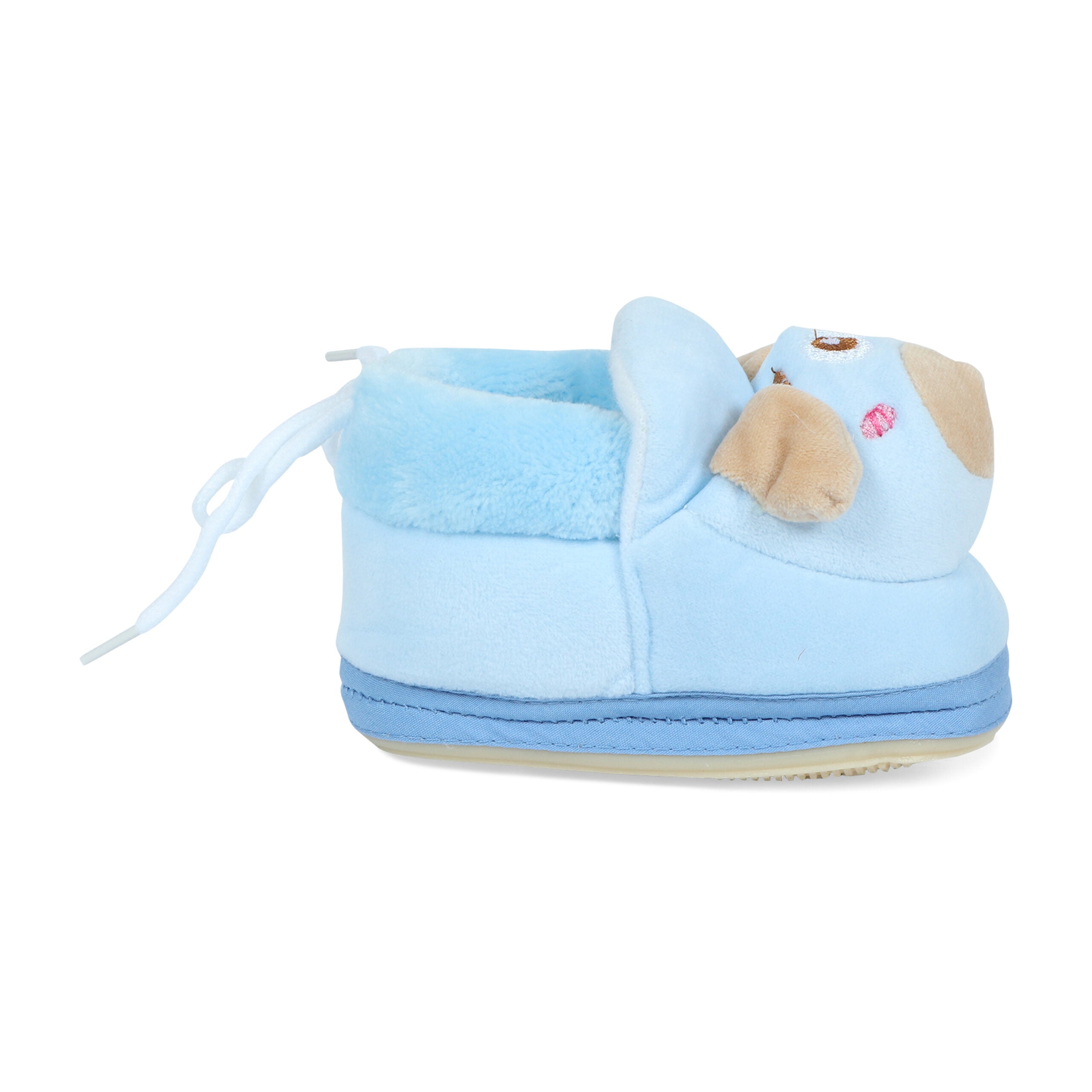 Light Blue Booties Cum Socks For Unisex Babies