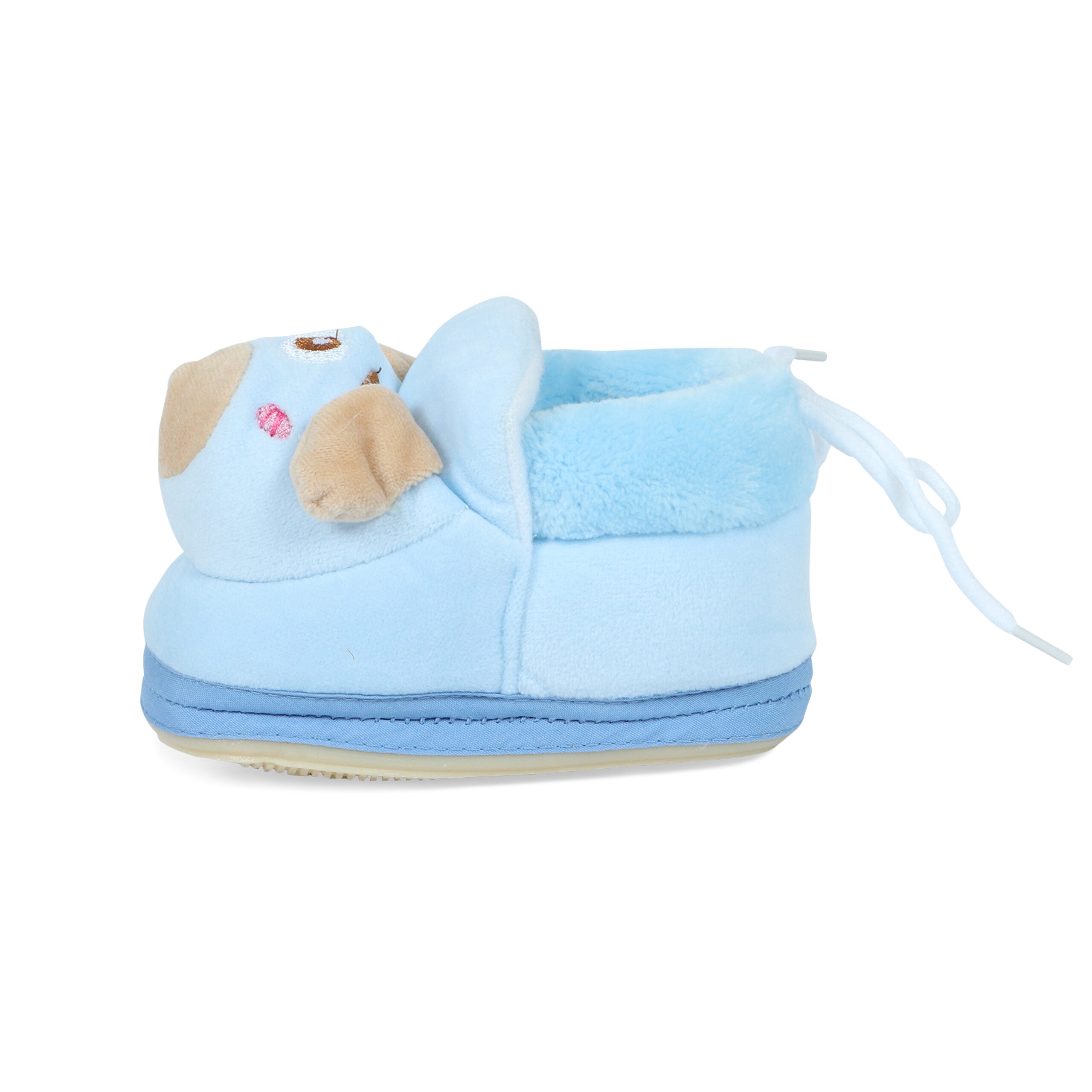 Light Blue Booties Cum Socks For Unisex Babies