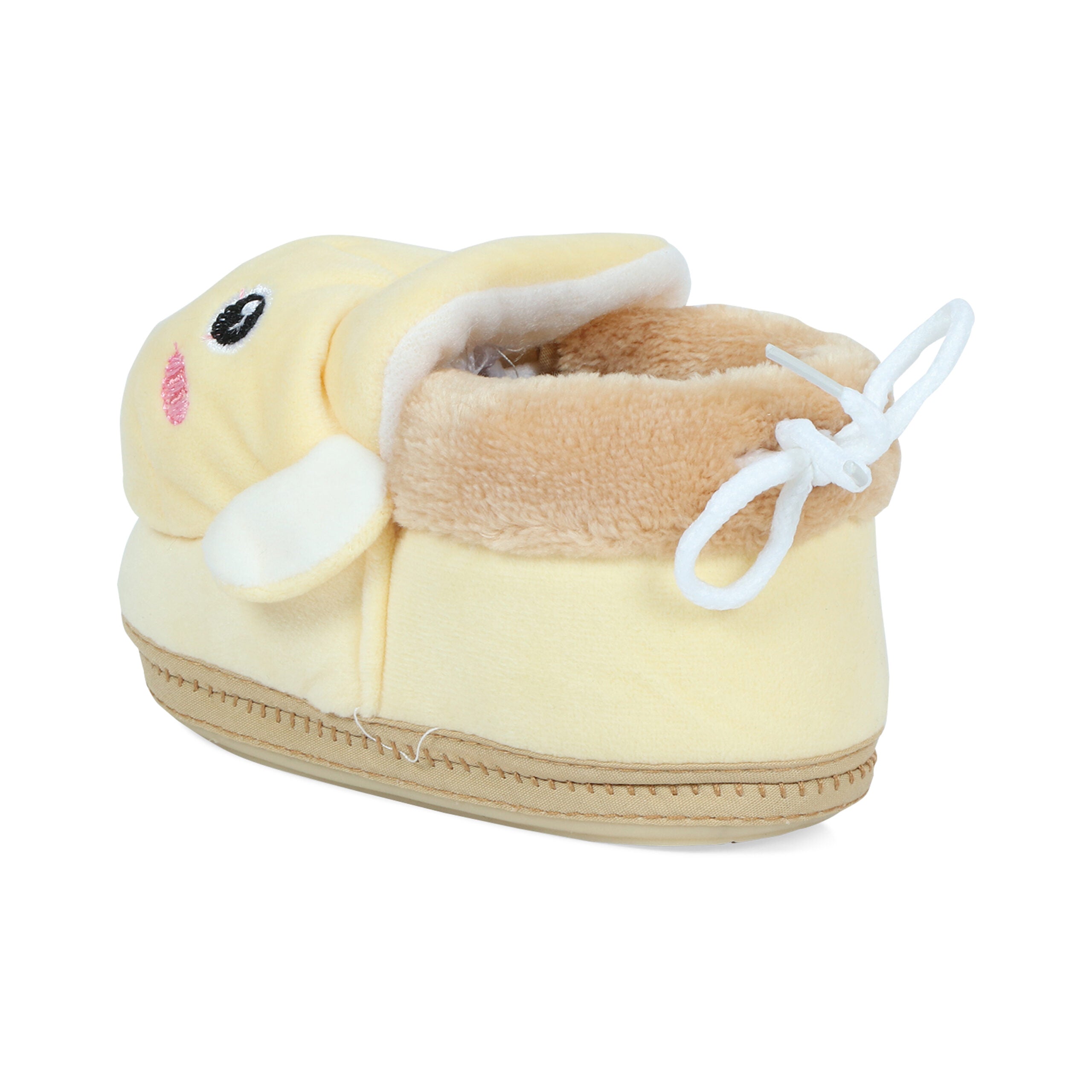 Yellow Booties Cum Socks For Unisex Babies