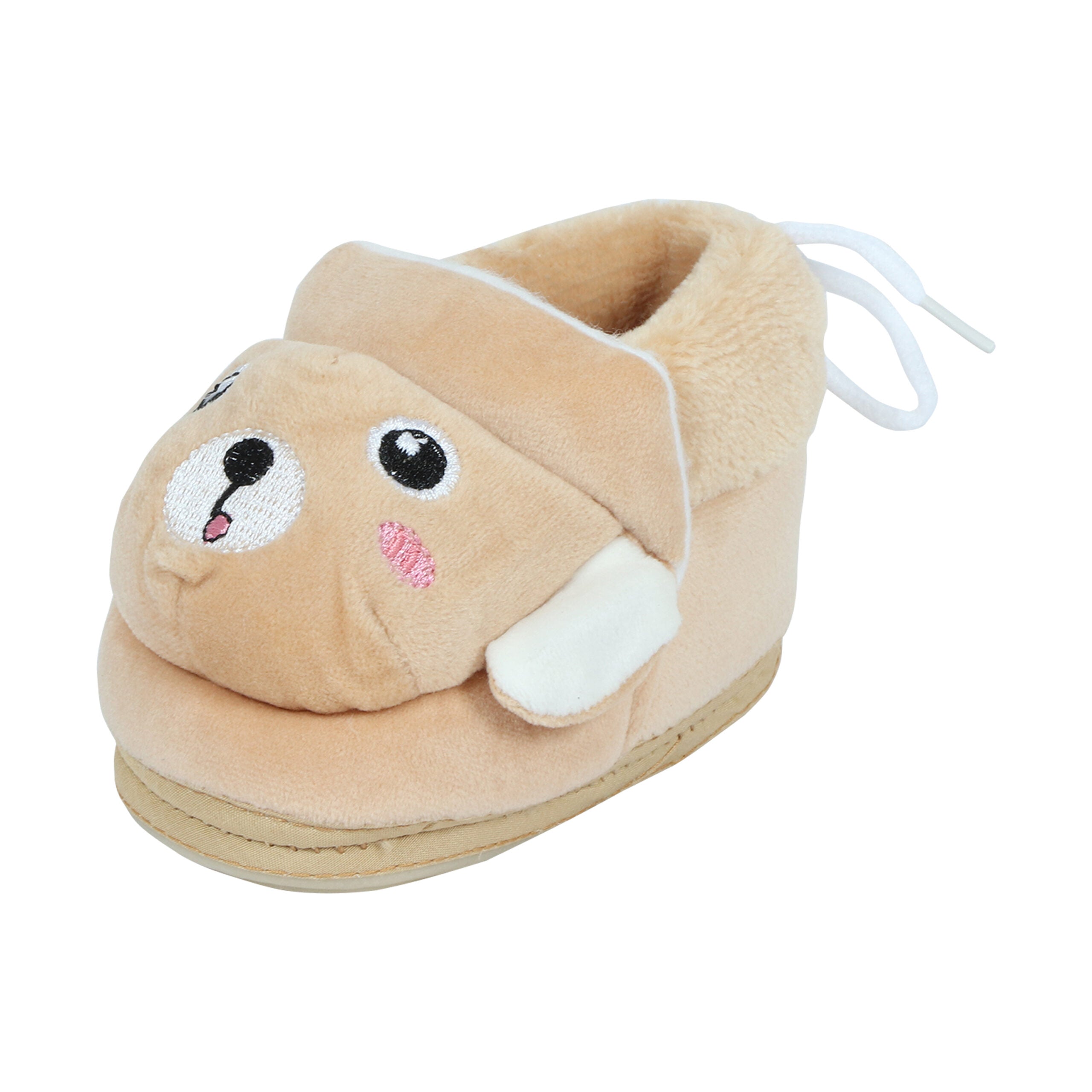 Light Brown Booties Cum Socks For Unisex Babies