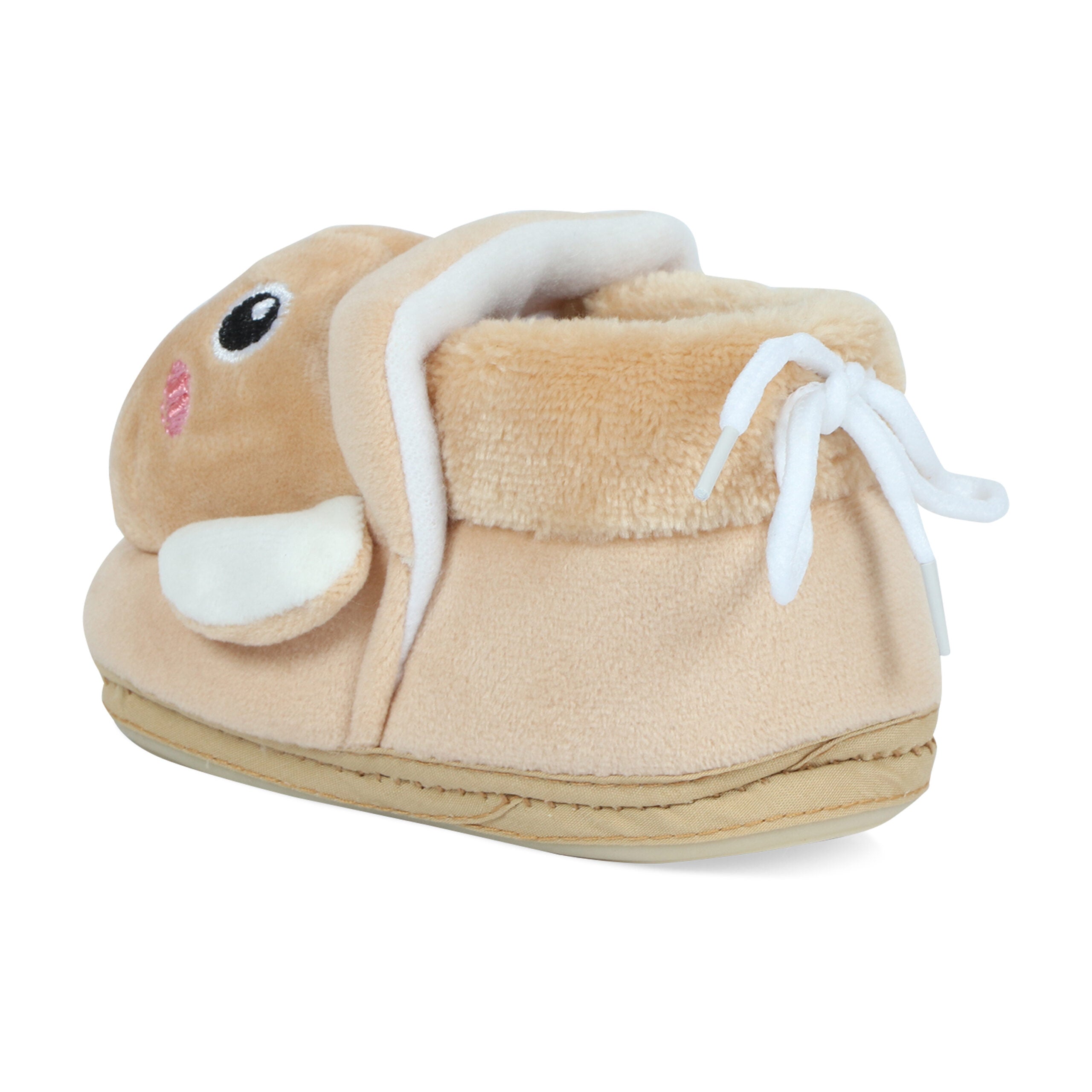 Light Brown Booties Cum Socks For Unisex Babies