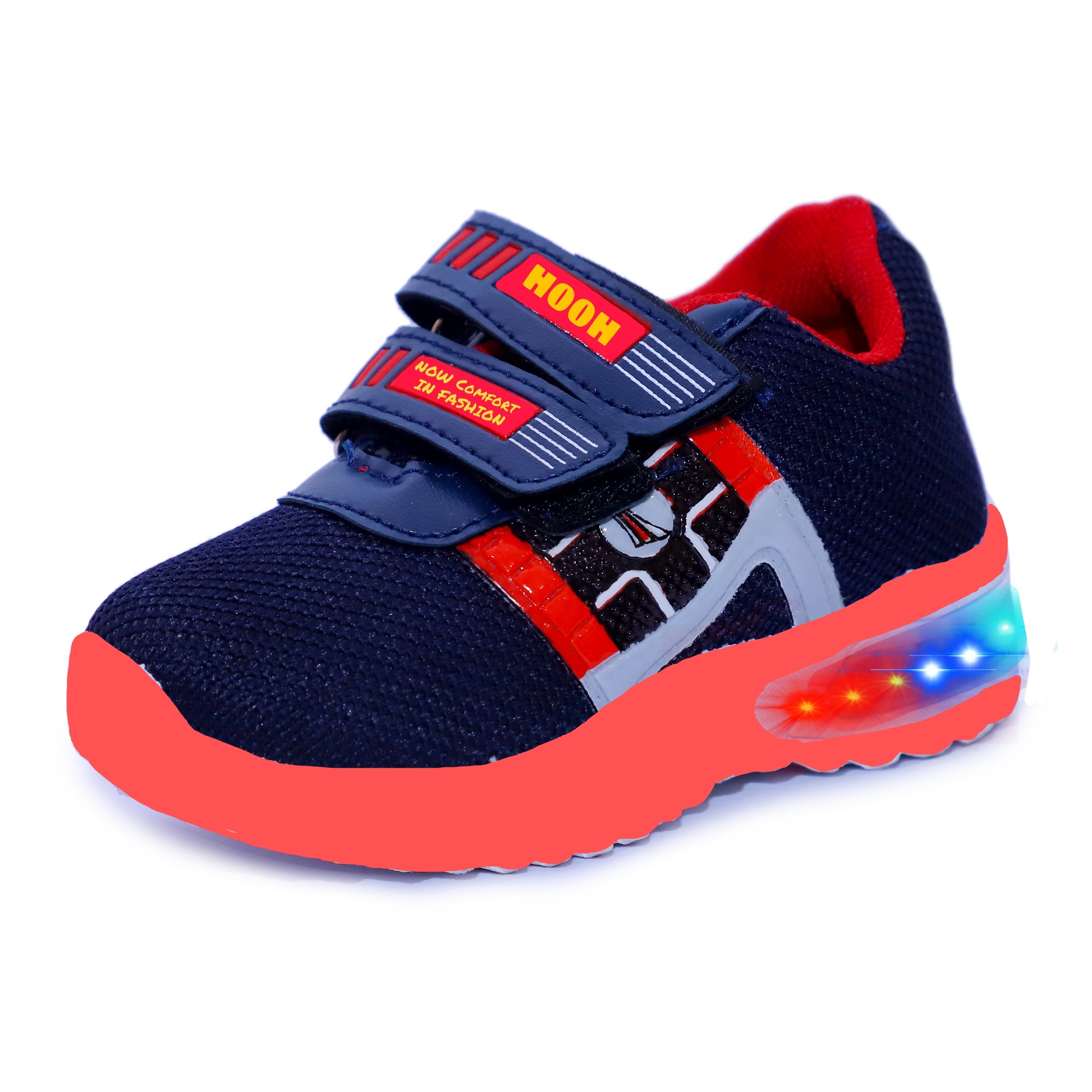 Kids LED Canvas Shoes for Baby Boys and Girls COLOUR SOLE