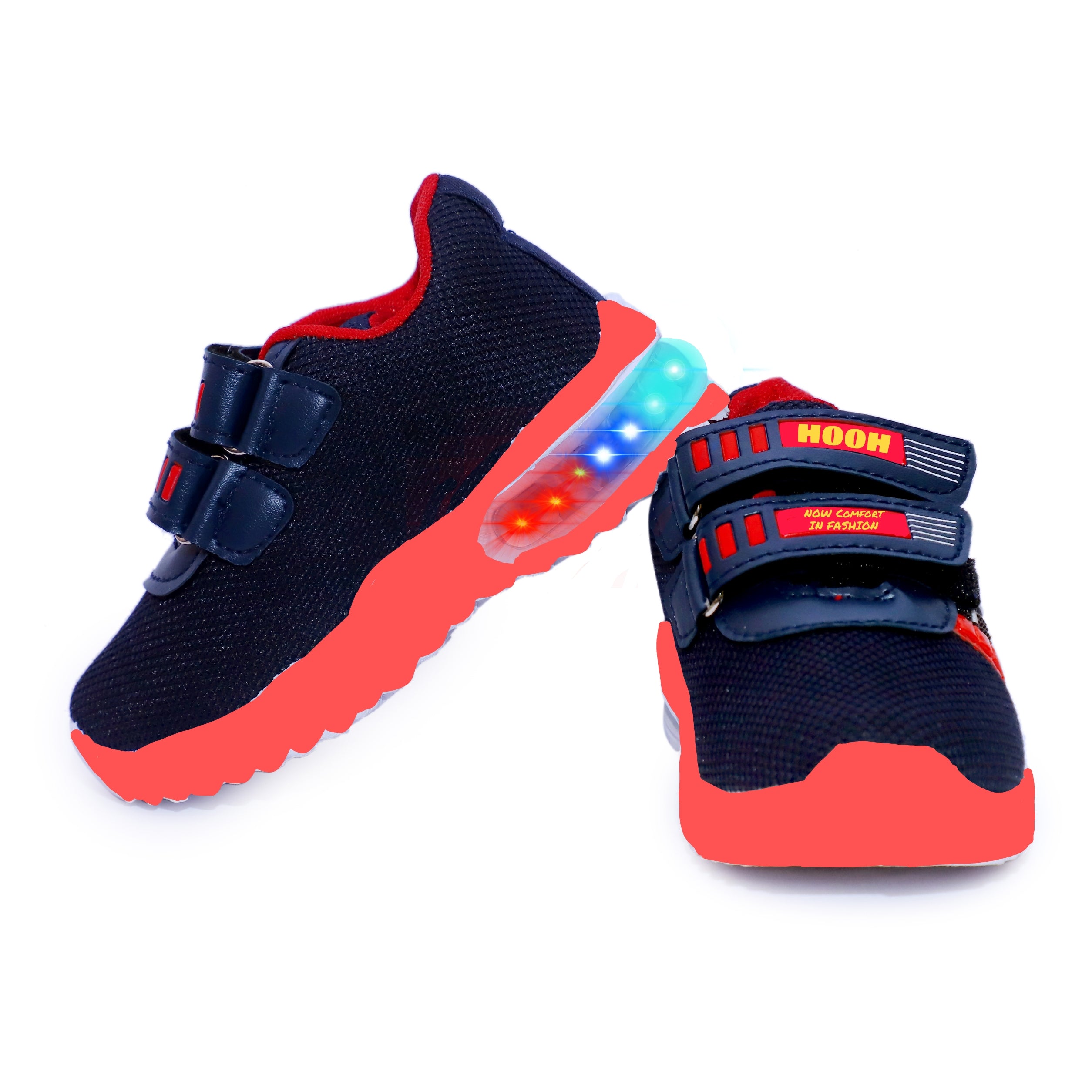 Kids LED Canvas Shoes for Baby Boys and Girls COLOUR SOLE